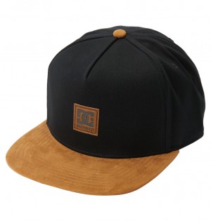 Black DC Shoes Brackers - Snapback Cap | LCNORW-149