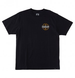 Black DC Shoes Eurostep - T-Shirt | QVHZAU-408