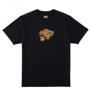 Black DC Shoes Handmade - T-Shirt | GJXLCW-596