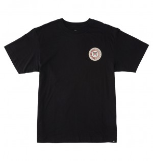 Black DC Shoes Old Head - T-Shirt | XZITGN-965