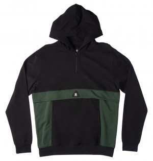 Black DC Shoes Optics - Zip-Up Hoodie | HYMCVK-379