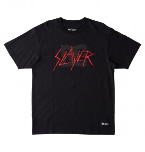 Black DC Shoes Slayer - T-Shirt | VJSNPR-254