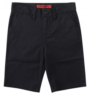 Black DC Shoes Worker Relaxed - Chino Shorts 8-16 | DHIBRX-953