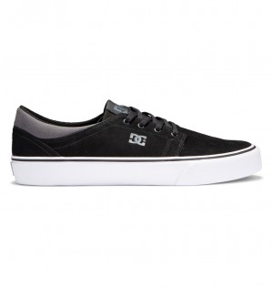 Black / Black / Grey DC Shoes Trase - Suede Shoes | LDSTPU-437