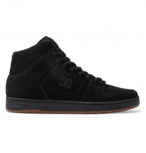 Black / Black / Gum DC Shoes Manteca 4 Hi - High-Top Shoes | DHCKAN-532