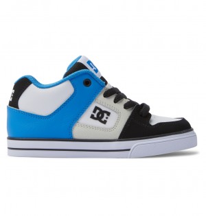 Black / Blue / Grey DC Shoes Pure Mid - Mid-Top Shoes | BUWJRA-712