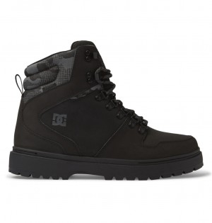 Black / Camo DC Shoes Peary Tr - Leather Boots | DRGPIV-621