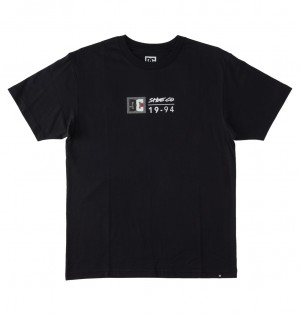 Black / Greystone DC Shoes DC Split Star - T-Shirt | MUHZCN-549