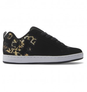 Black / M Gold DC Shoes Court Graffik - Shoes | RNYPAE-823