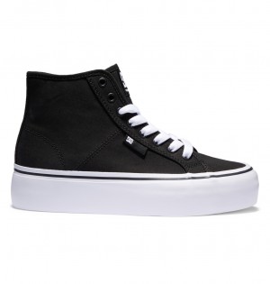 Black / White DC Shoes Manual Hi Platform - High-Top Shoes | CIVSKY-836