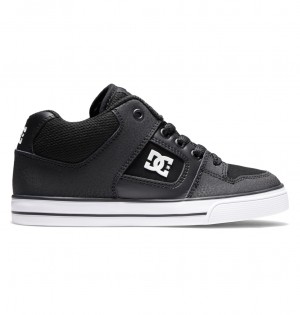 Black / White DC Shoes Pure Mid - Mid-Top Shoes | FUKYRJ-026