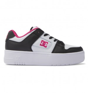 Black / White / Pink DC Shoes Manteca 4 Platform - Flatform Shoes | XBFYPI-127