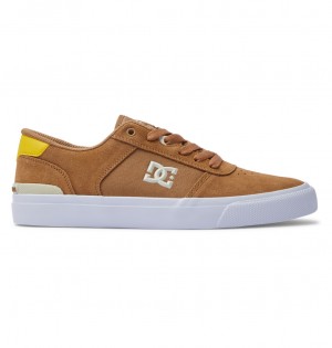 Brown / Yellow DC Shoes Teknic S - Skate Shoes | DNPYBK-860