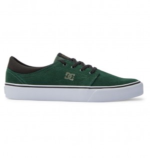 Dark Green DC Shoes Trase - Suede Shoes | EKXSIW-845