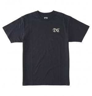 Ebony DC Shoes The Issue - T-Shirt | SVOHLM-186