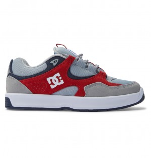 Grey / Red DC Shoes Kalynx Zero S - Leather Skate Shoes | KLQRXZ-081