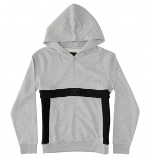 Heather Grey DC Shoes Optics - Zip-Up Hoodie 10-16 | SNCOVW-732