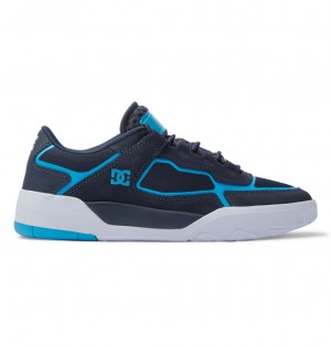 Navy / Blue / White DC Shoes DC Metric S - Leather Skate Shoes | YCGLRO-350