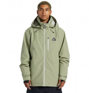 Oil Green DC Shoes Basis 30K - Technical Snow Jacket | RXWIGQ-965