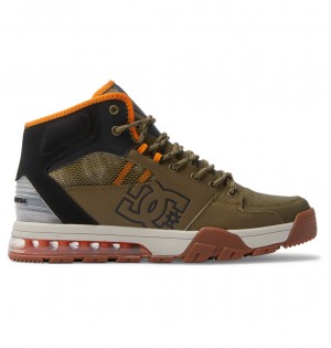 Olive / Black DC Shoes Versatile Hi WR - Lace-Up Boots | DUCAWB-169