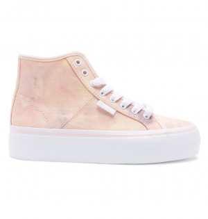 Peach Parfait DC Shoes Manual Hi Platform - High-Top Shoes | NRGFYE-267