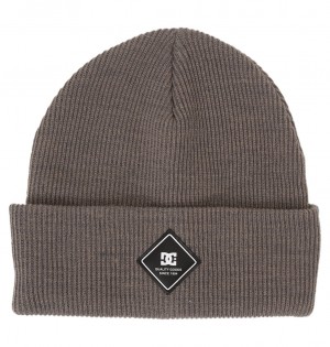 Pewter DC Shoes Label - Beanie | QHRPBW-438