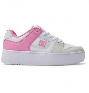 Pink / White DC Shoes Manteca 4 Platform - Flatform Shoes | WKCEBS-145