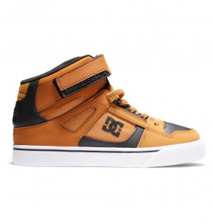 Wheat / Black DC Shoes Pure High-Top EV - High-Top Leather Shoes | YCPXWO-617