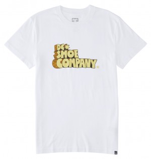 White DC Shoes Nostalgic - T-Shirt | MCIPXE-261