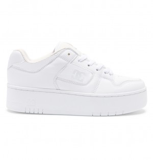 White / White DC Shoes Manteca 4 Platform - Flatform Shoes | UJCBMS-605