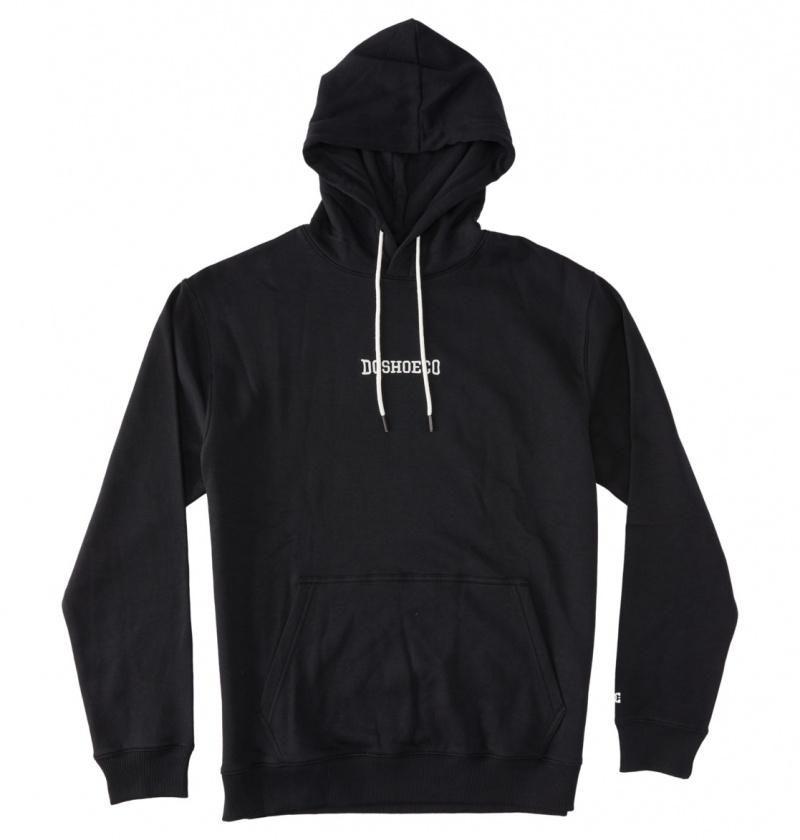 Black DC Shoes Baseline Ph - Hoodie | KHDFWP-987