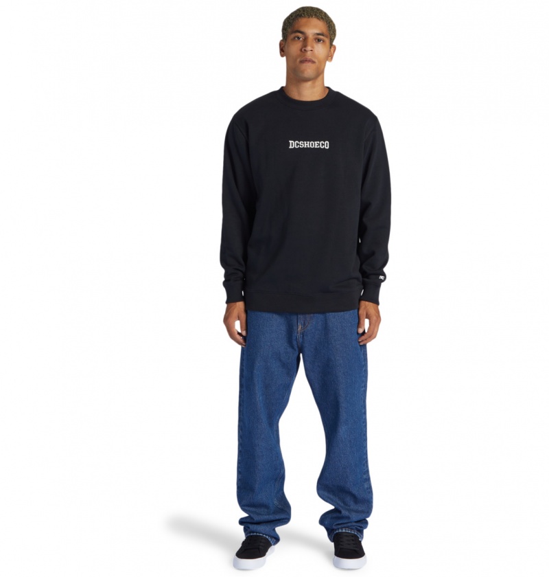 Black DC Shoes Baseline - Sweatshirt | FAIMZQ-813