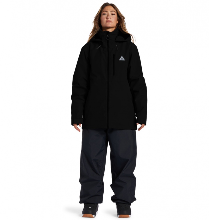 Black DC Shoes Basis 30K - Technical Snow Jacket | RCOSFZ-412