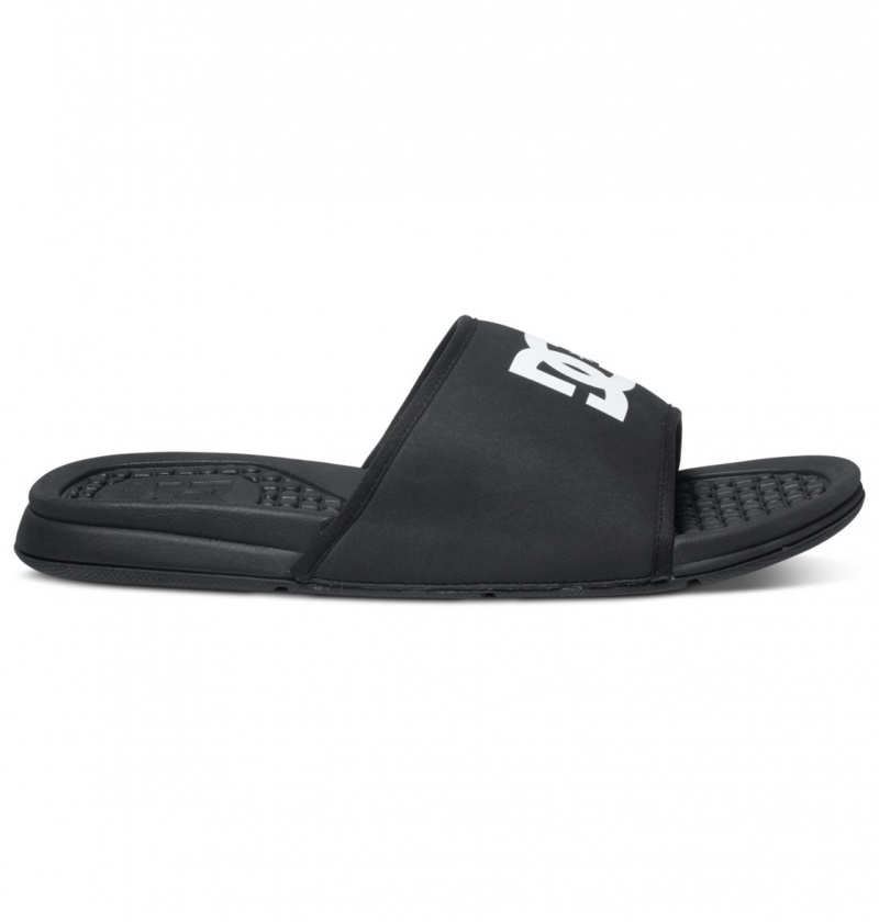 Black DC Shoes Bolsa - Slides Sandals | FJBREK-683