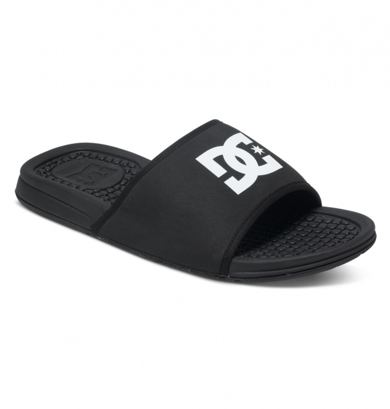 Black DC Shoes Bolsa - Slides Sandals | FJBREK-683