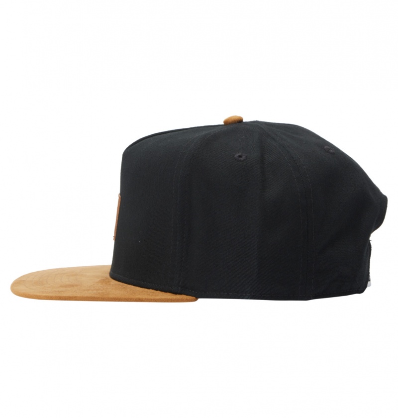 Black DC Shoes Brackers - Snapback Cap | LCNORW-149