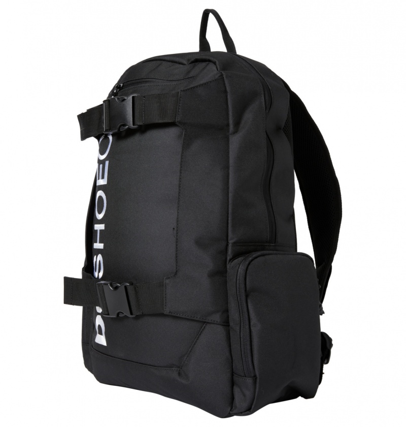 Black DC Shoes Chalkers 28L - Large Skate Backpack | VWHJDG-218