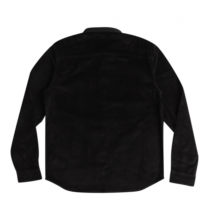 Black DC Shoes Closed Lines - Long Sleeve Shirt | XDLTSC-084