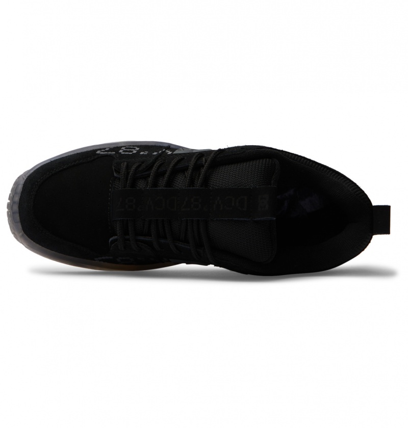 Black DC Shoes DCV87 Lynx - Leather Shoes | KAQIJF-804