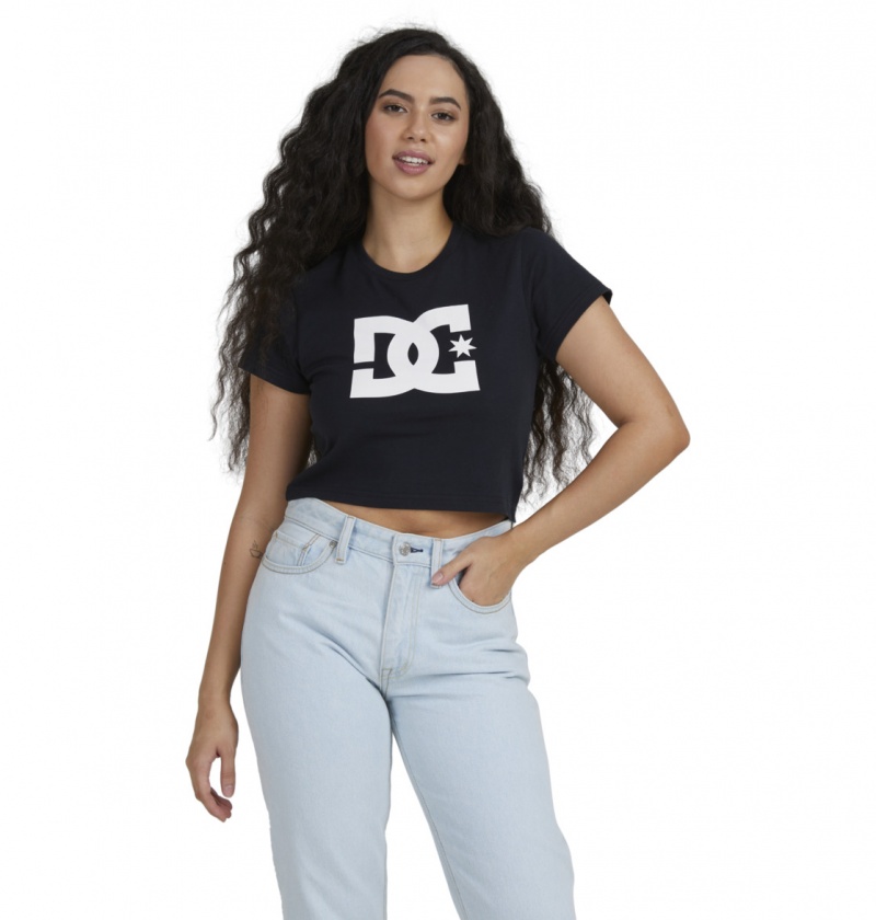 Black DC Shoes DC Star - Cropped T-Shirt | IJLPVA-089