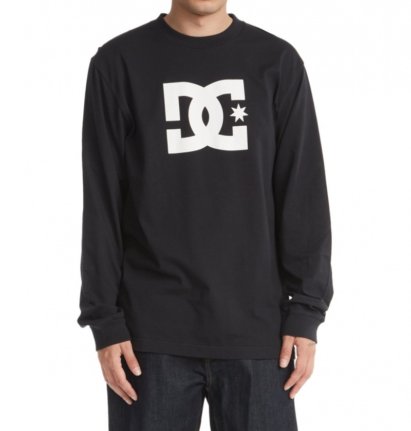 Black DC Shoes DC Star - Long Sleeve T-Shirt | SUWERN-586