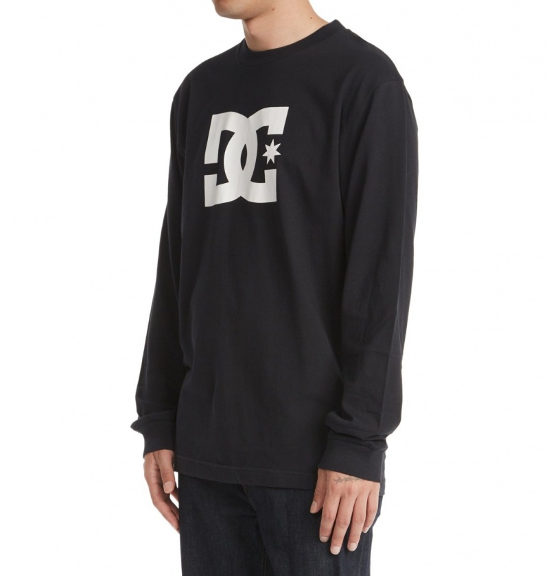 Black DC Shoes DC Star - Long Sleeve T-Shirt | SUWERN-586