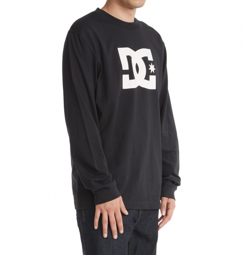 Black DC Shoes DC Star - Long Sleeve T-Shirt | SUWERN-586