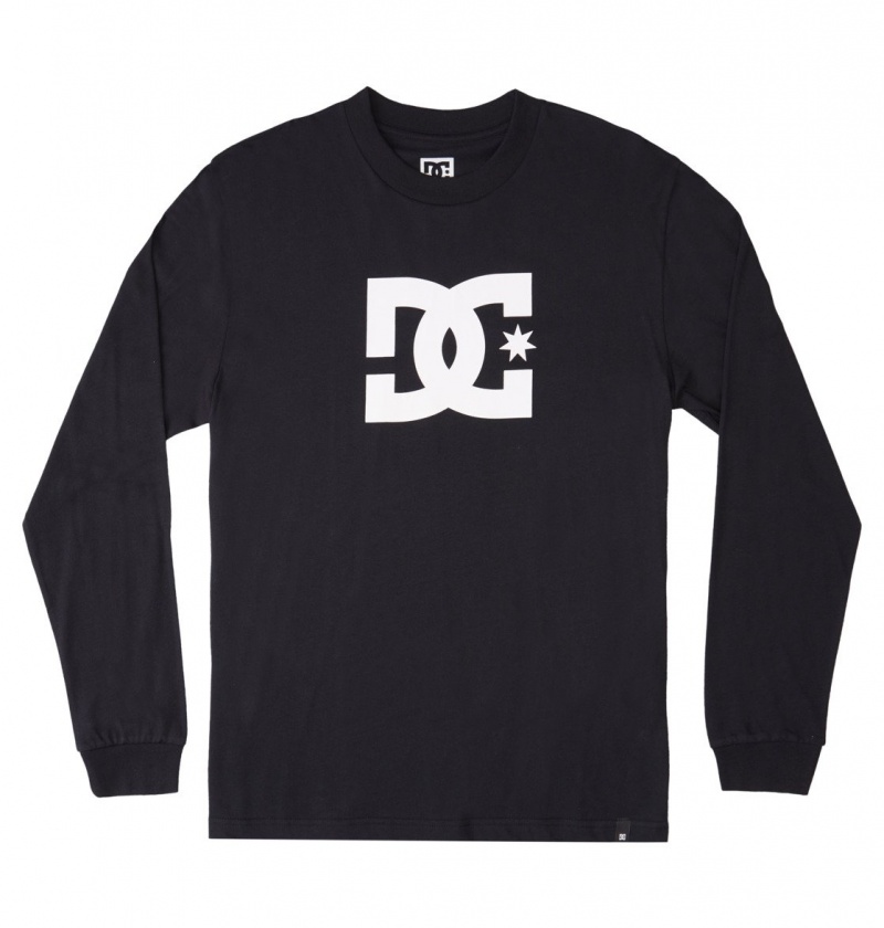 Black DC Shoes DC Star - Long Sleeve T-Shirt | SUWERN-586