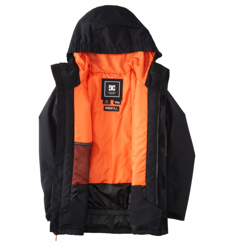 Black DC Shoes Defy - Technical Snow Jacket 8-16 | EDHZMN-840