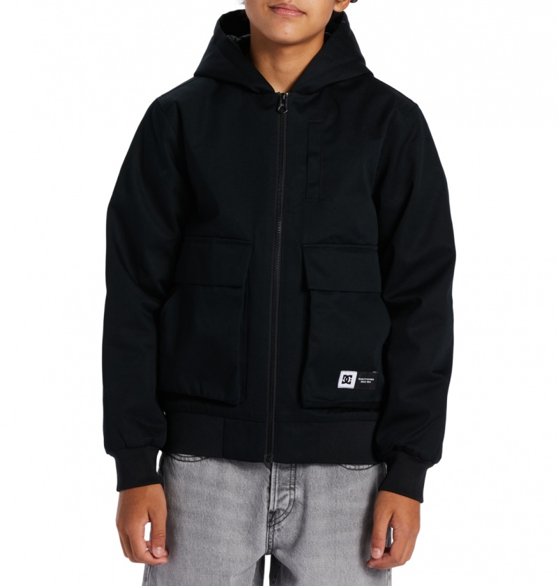 Black DC Shoes Escalate Padded - Workwear Jacket 10-16 | VCWAKJ-078