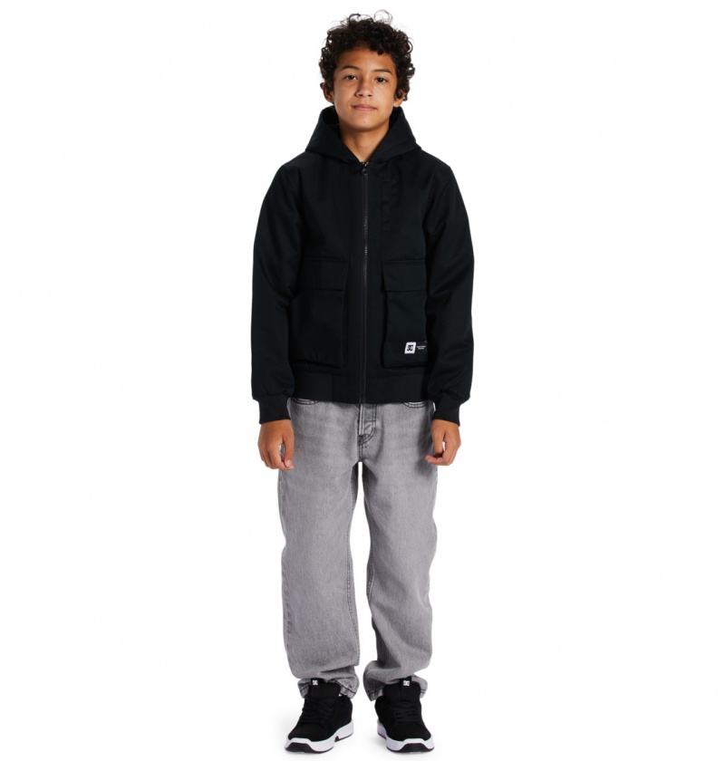 Black DC Shoes Escalate Padded - Workwear Jacket 10-16 | VCWAKJ-078