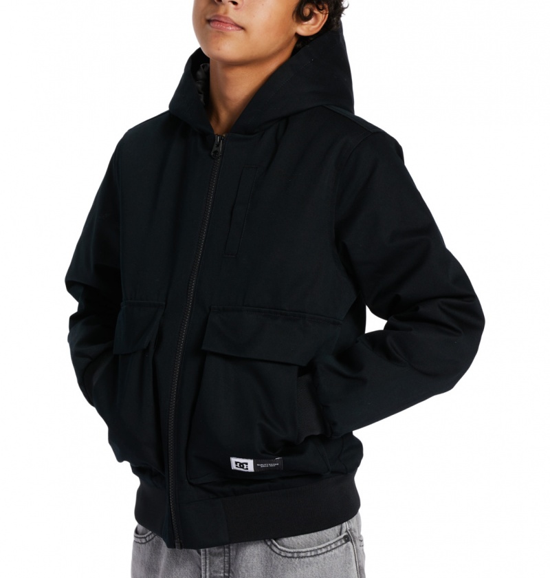 Black DC Shoes Escalate Padded - Workwear Jacket 10-16 | VCWAKJ-078