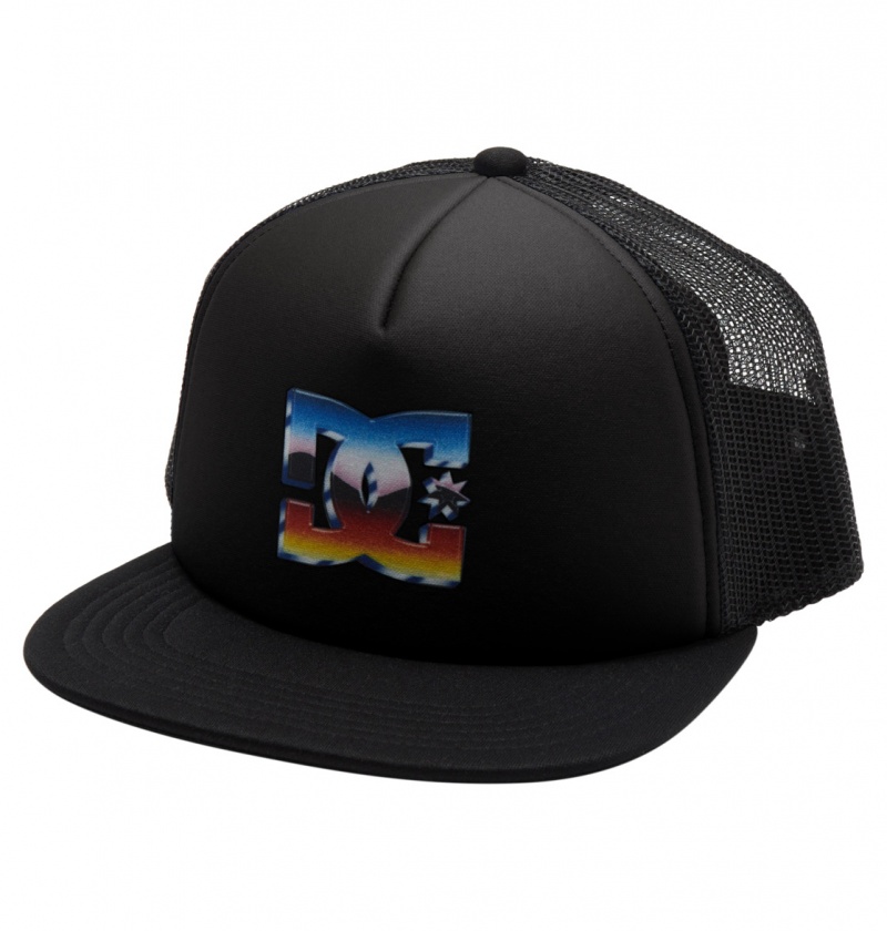 Black DC Shoes Gas Station - Trucker Cap | SIWLDU-916