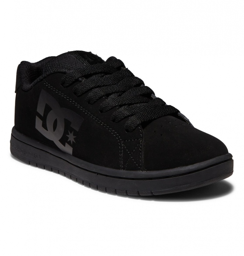 Black DC Shoes Gaveler - Leather Shoes | SZTRPX-341